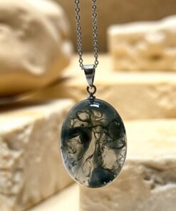 Natural Serenity Moss Agate Pendant
