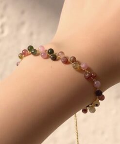 Elegant Multicoloured Tourmaline Bracelet