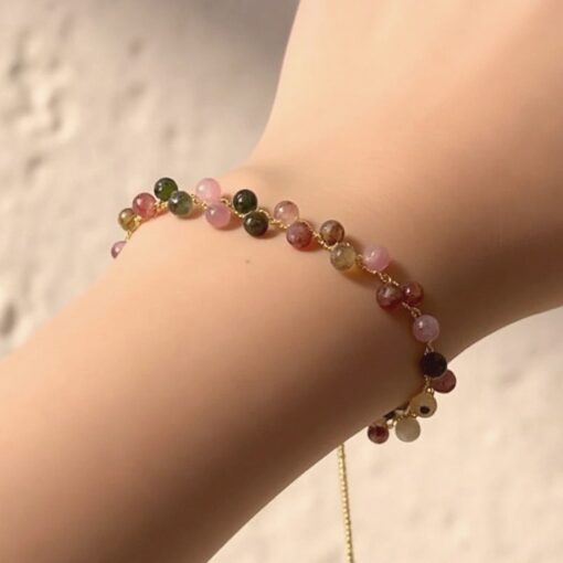 Elegant Multicoloured Tourmaline Bracelet