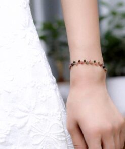 Elegant Multicoloured Tourmaline Bracelet