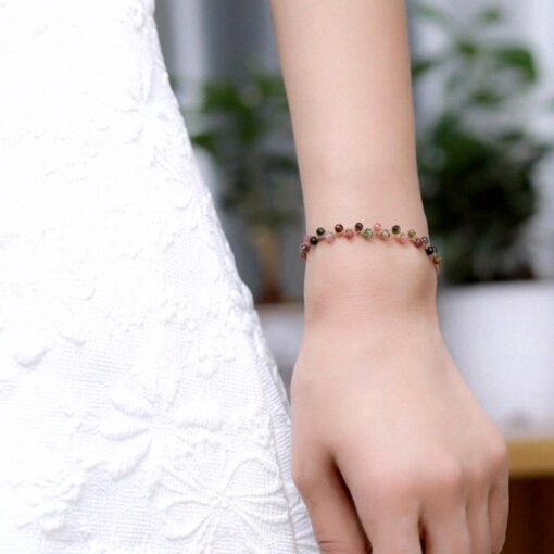 Elegant Multicoloured Tourmaline Bracelet