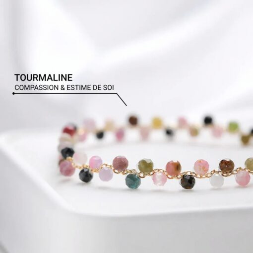 Elegant Multicoloured Tourmaline Bracelet