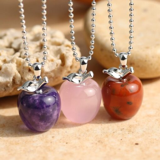 Natural Stone "Apple" Pendant