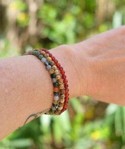 4mm Natural Stone Fin Bracelet
