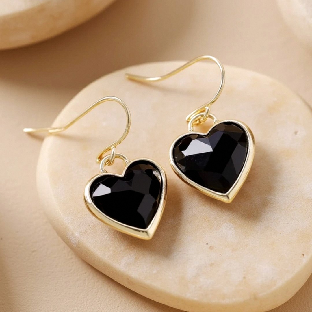 Natural Stone Earrings 'My Heart in Light' – Unique Handmade Jewelry
