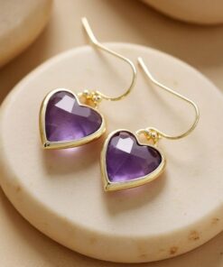 Natural Stone Earrings 'My Heart in Light' – Unique Handmade Jewelry