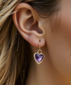 Natural Stone Earrings 'My Heart in Light' – Unique Handmade Jewelry