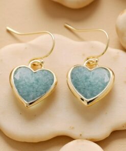 Natural Stone Earrings 'My Heart in Light' – Unique Handmade Jewelry