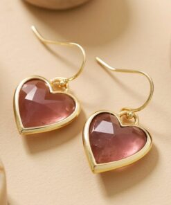 Natural Stone Earrings 'My Heart in Light' – Unique Handmade Jewelry