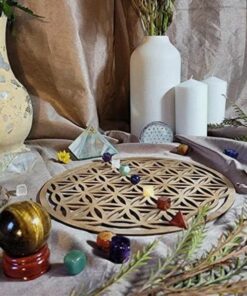 Natural Wood Harmonising Flower of Life