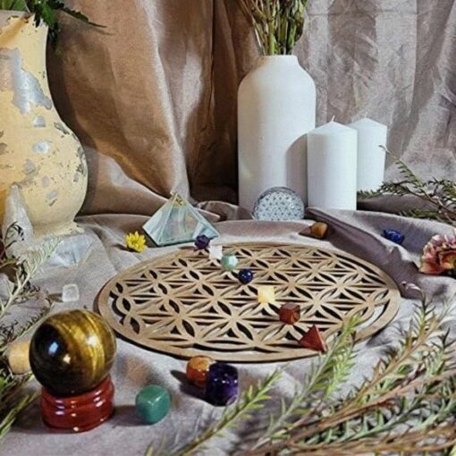 Natural Wood Harmonising Flower of Life