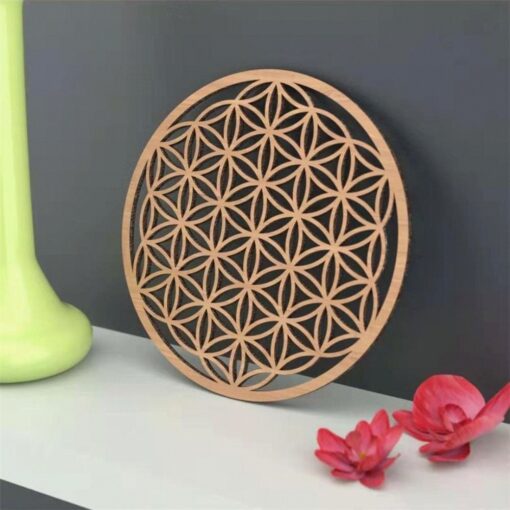 Natural Wood Harmonising Flower of Life