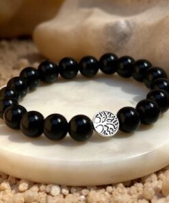 Black Obsidian 'Protective Anchor' Bracelet