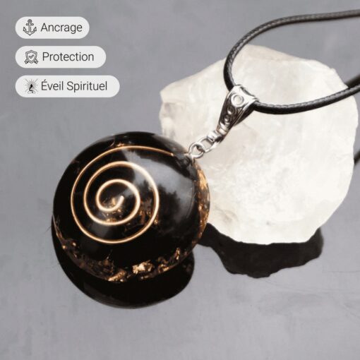 Orgonite Pendant 'Protective Energies' in Black Obsidian