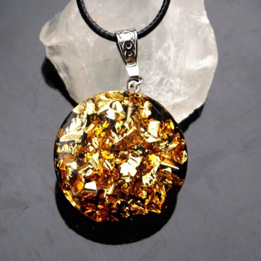 Orgonite Pendant 'Protective Energies' in Black Obsidian