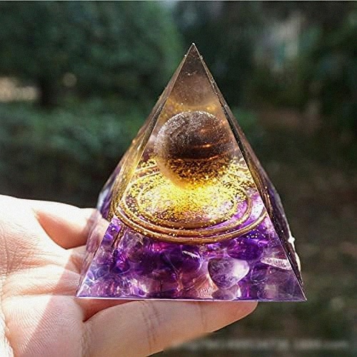 Amethyst & Smoky Quartz "Letting Go" Orgonite