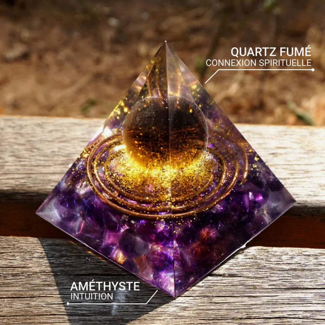 Amethyst & Smoky Quartz "Letting Go" Orgonite