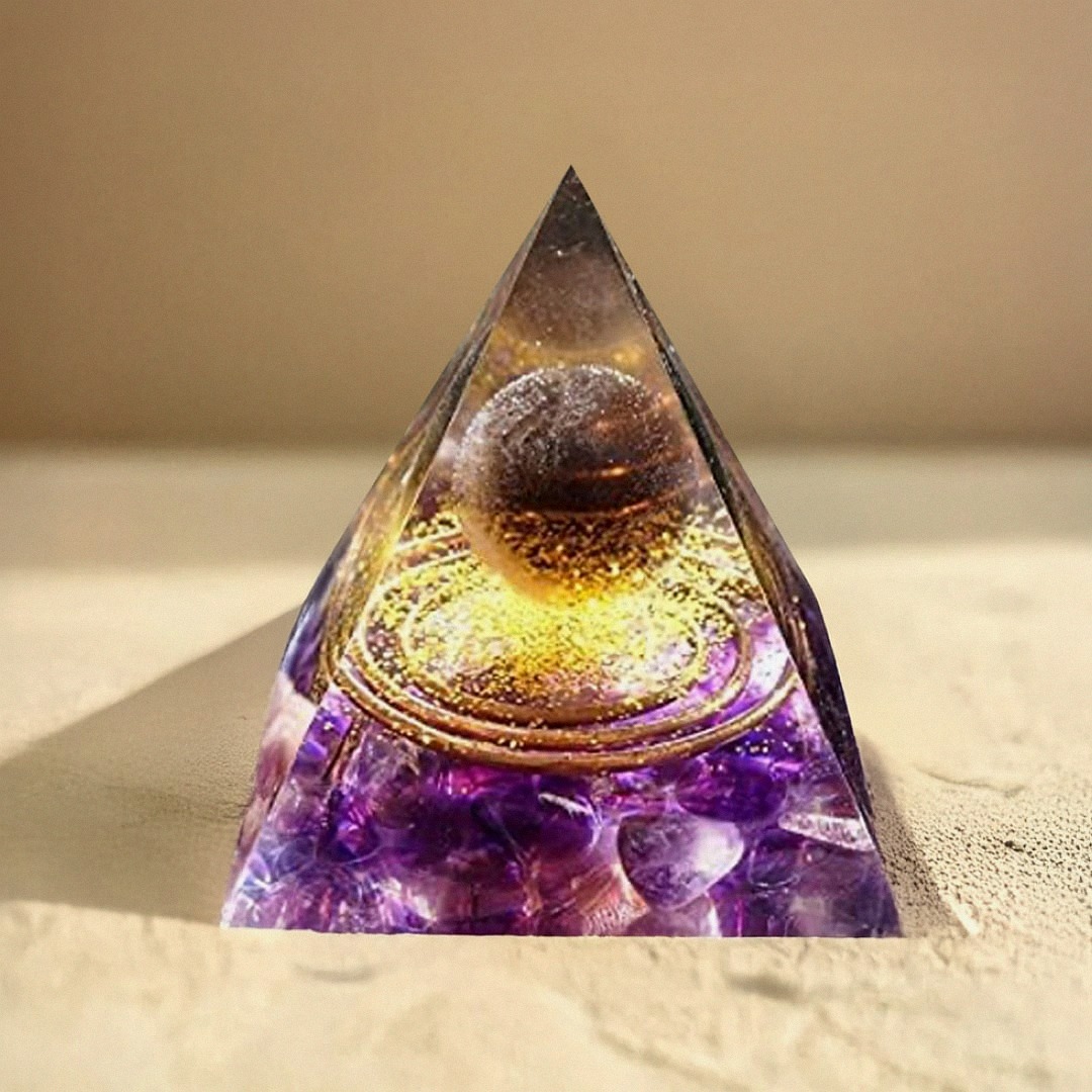 Amethyst & Smoky Quartz "Letting Go" Orgonite