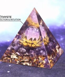 Amethyst 'Divine Lotus' Orgonite - Healing Energy Crystal
