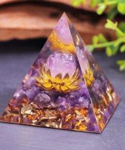 Amethyst 'Divine Lotus' Orgonite - Healing Energy Crystal