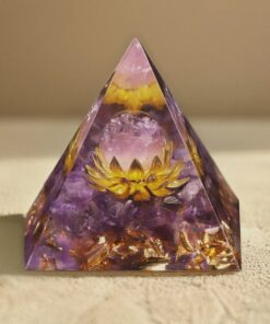 Amethyst 'Divine Lotus' Orgonite - Healing Energy Crystal