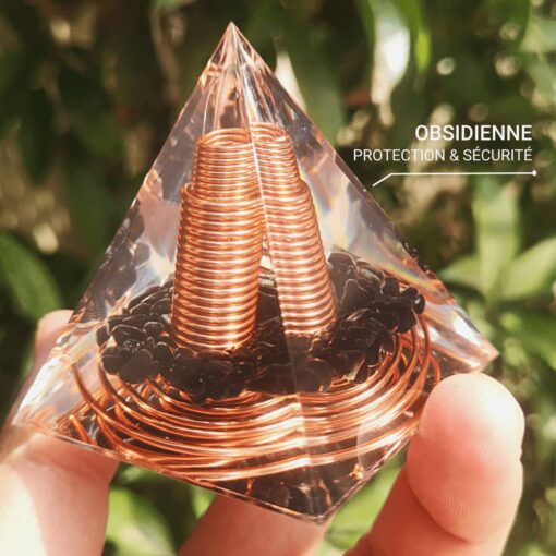 Orgonite "Amplified Energy Protection" in Obsidian
