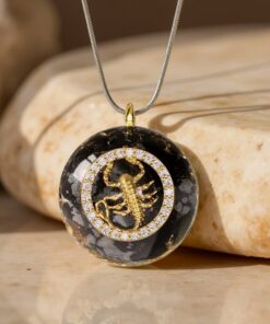 Natural Stone Astrological Sign Orgonite Pendant