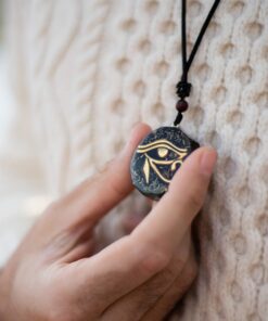 Natural Stone Horus Eye Orgonite Pendant