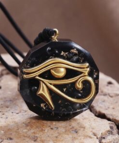 Natural Stone Horus Eye Orgonite Pendant