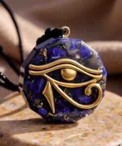 Natural Stone Horus Eye Orgonite Pendant