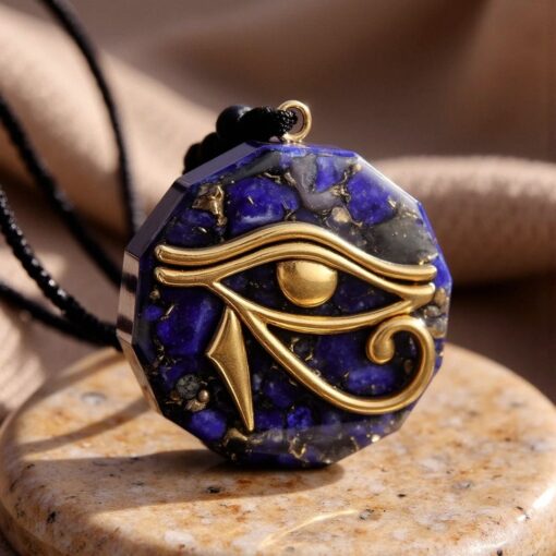 Natural Stone Horus Eye Orgonite Pendant