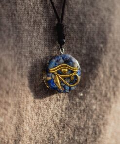 Natural Stone Horus Eye Orgonite Pendant