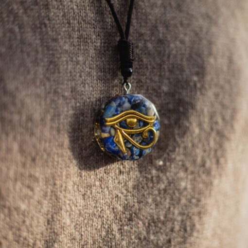 Natural Stone Horus Eye Orgonite Pendant