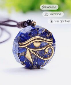 Natural Stone Horus Eye Orgonite Pendant