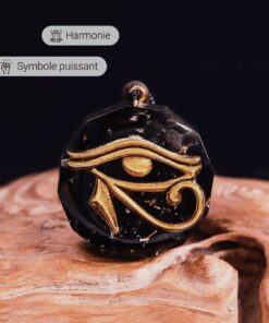 Natural Stone Horus Eye Orgonite Pendant