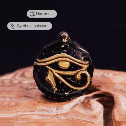 Natural Stone Horus Eye Orgonite Pendant