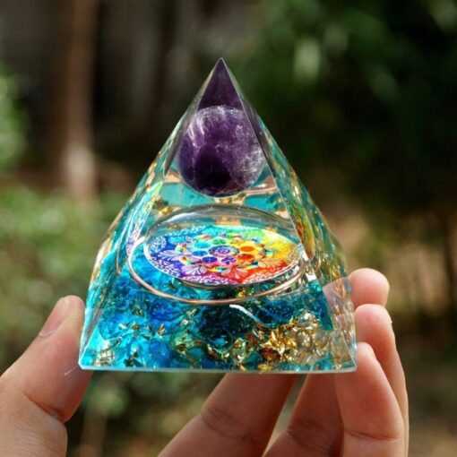 Orgonite "Abundance & Protection" in Amethyst & Blue Quartz