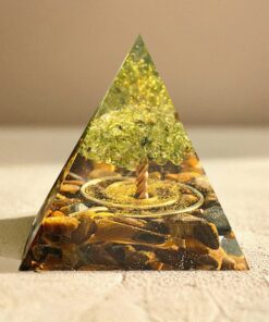 Orgonite "Surya - Tree of Happiness" in Tiger Eye & Peridot