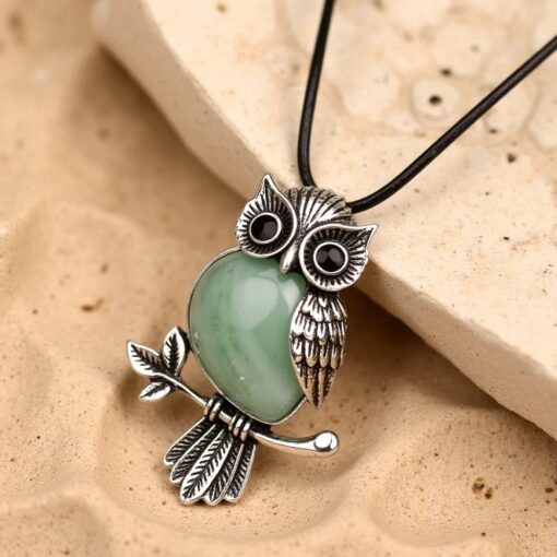 Spirit of the Owl Necklace – Intuitive Guide with Power Stones