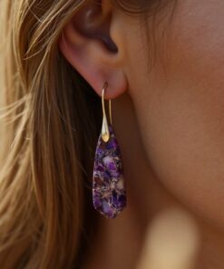 Purple Jasper Drop Earrings