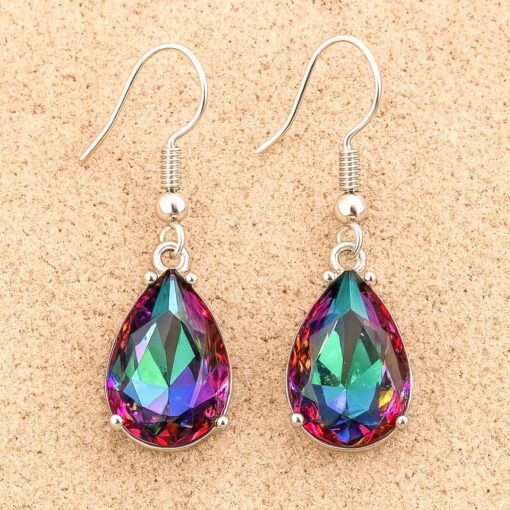 Rainbow Mystic Topaz Earrings