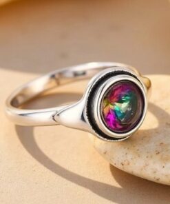 Rainbow Mystic Topaz & Silver Ring