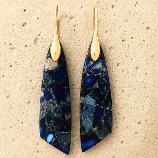 Blue Jasper Dangle Earrings - Stylish and Unique Jewelry