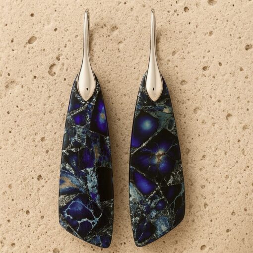 Blue Jasper Dangle Earrings - Stylish and Unique Jewelry