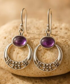 Women's Wisdom Earrings – Amethyst & Silver
