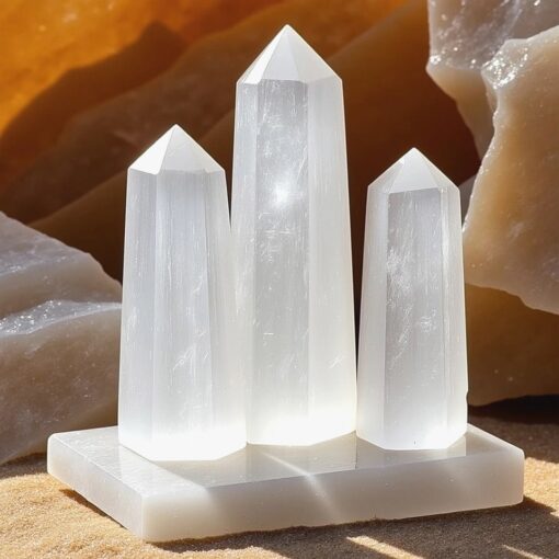 Serenity Point in Selenite - Healing Crystal for Calmness and Balance