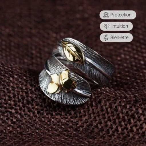 Adjustable "Angel Feather" Silver Ring