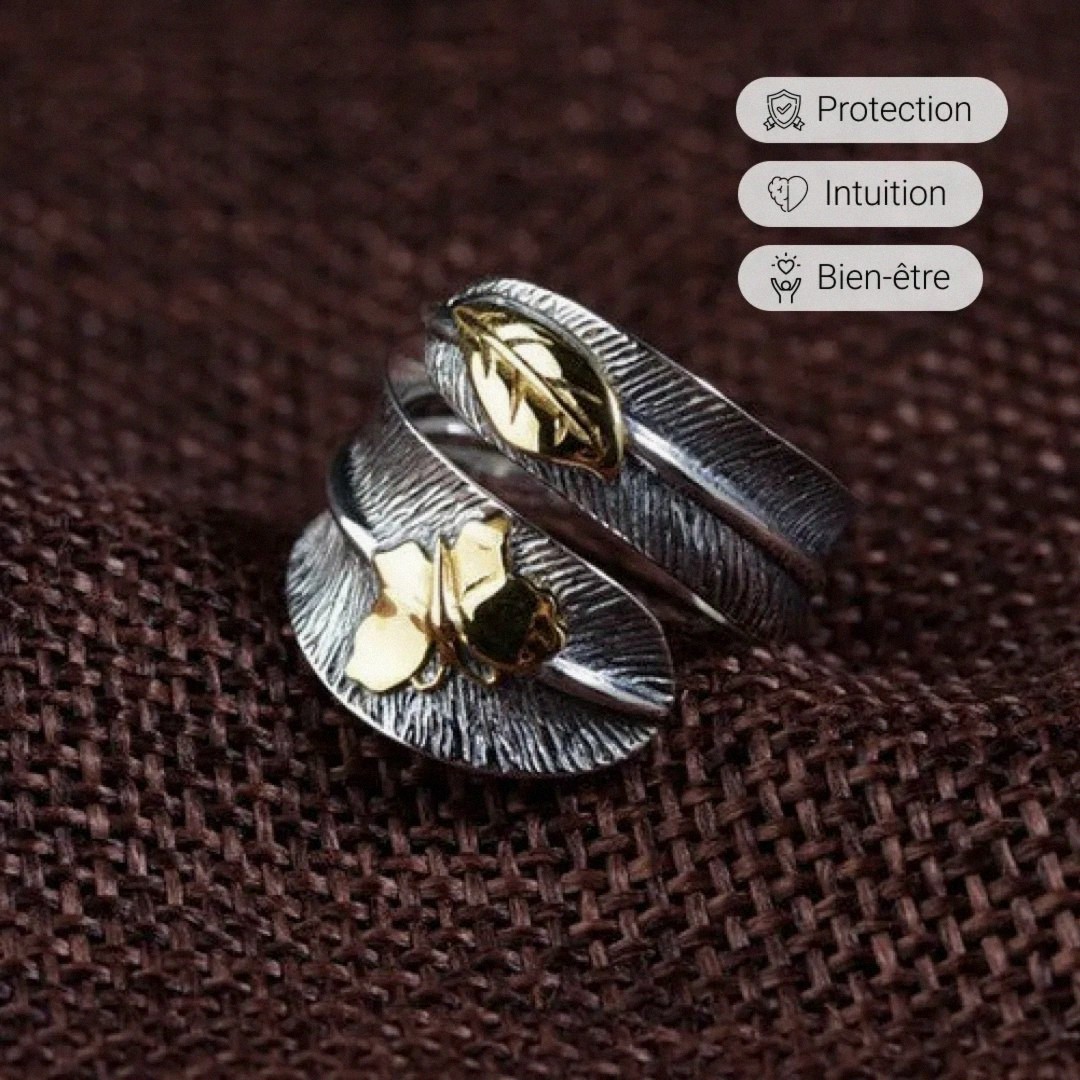 Adjustable "Angel Feather" Silver Ring