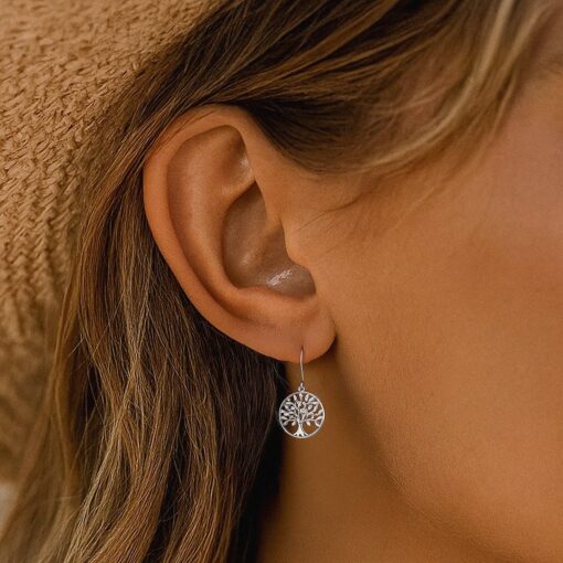 Silver Tree of Life Earrings
