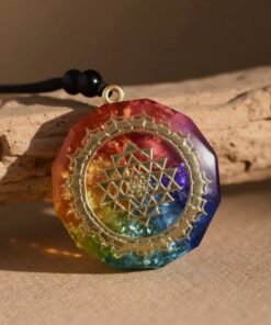 Sri Yantra Orgonite Pendant - 7 Chakras